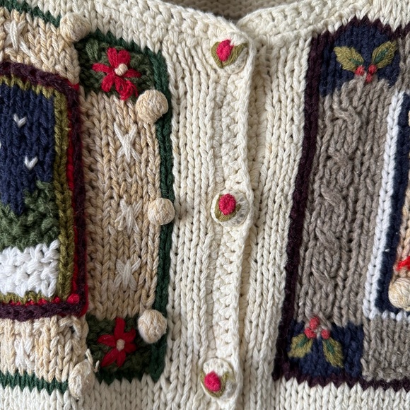 Vintage Heirloom Collectibles Embellished Christmas Sweater - M - 1999 - Picture 4 of 7